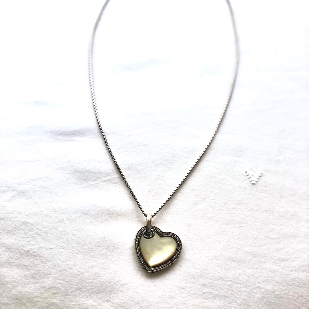DAVID YURMAN diamond and mother of pearl necklace